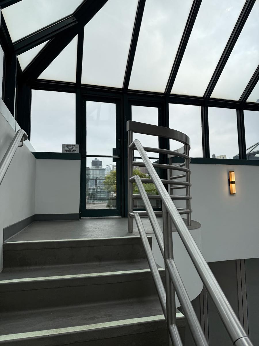 The doorway out onto the roof